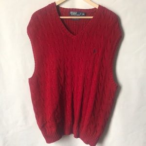 Ralph Lauren blue label size XXL red sweater vest